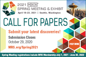 MRS 2021 Spring Meeting Call for Papers