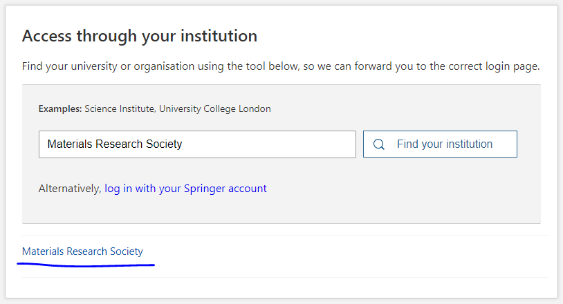 Or find your institution